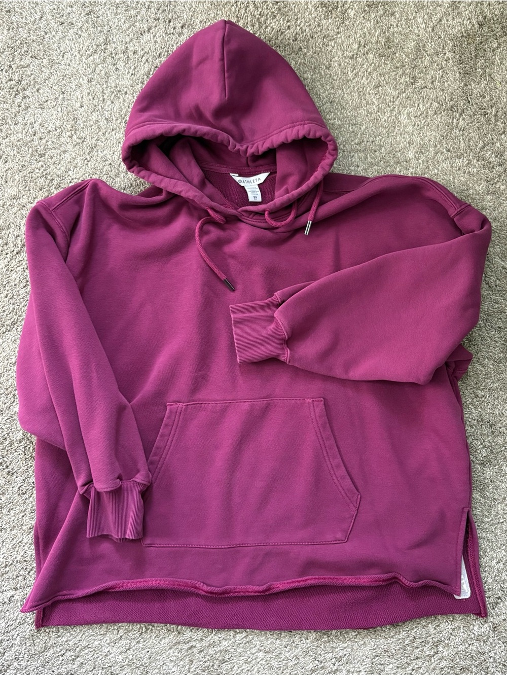 Athleta Raspberry Hooded Pullover